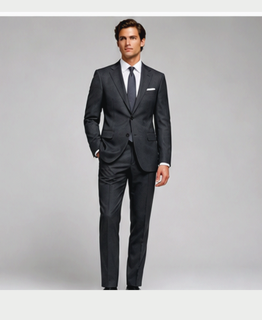 Model wearing Business Suit Modern Fit
