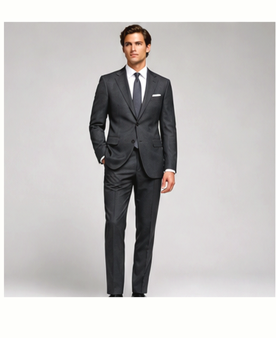 Model wearing Business Suit Tailored Fit