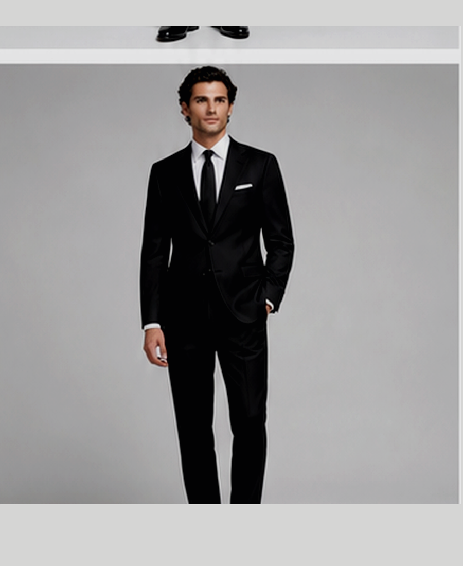 Model wearing Double-Breasted Suit Executive