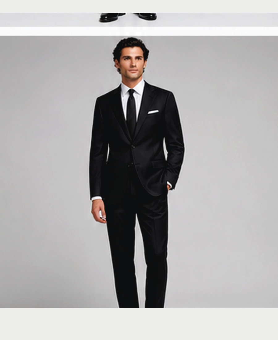Model wearing Double-Breasted Suit Modern Fit