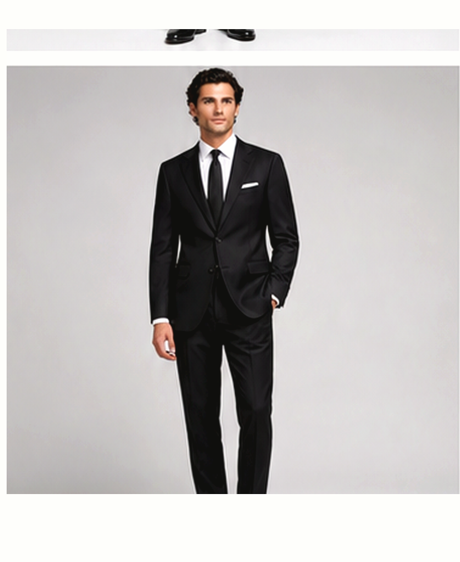 Model wearing Double-Breasted Suit Tailored Fit