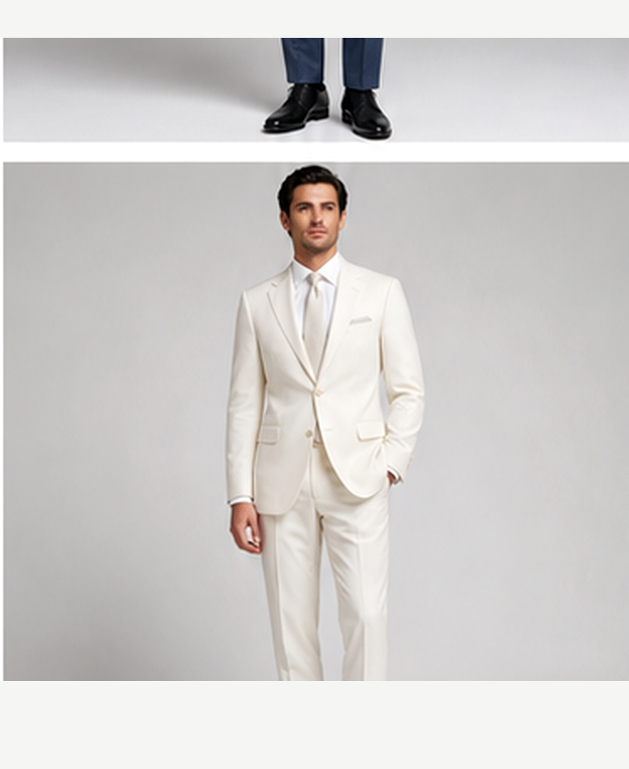 Model wearing Linen Suit Signature