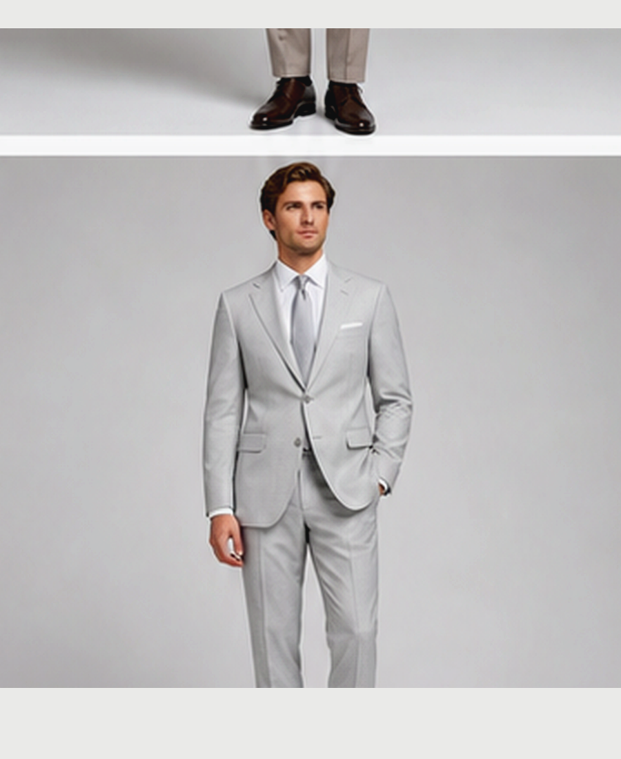 Model wearing Luxury Suit Modern Fit