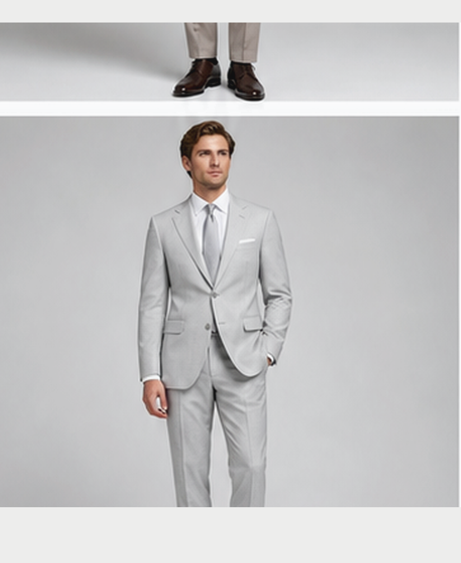 Model wearing Luxury Suit Slim Fit