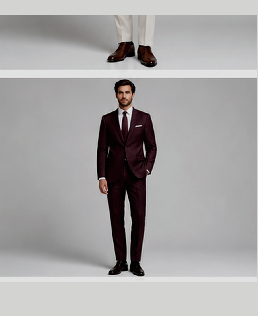 Model wearing Travel Suit Executive