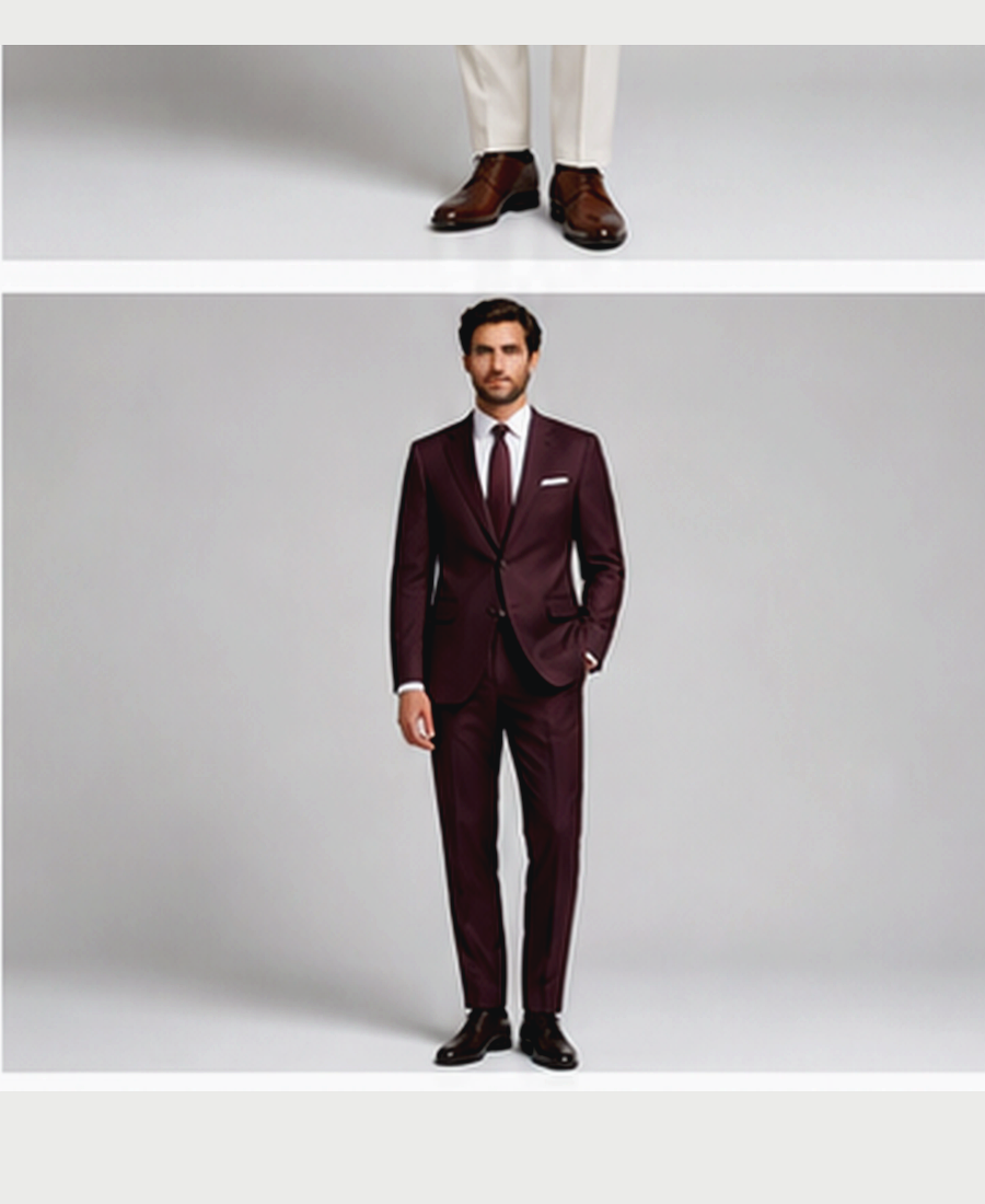 Model wearing Travel Suit Modern Fit