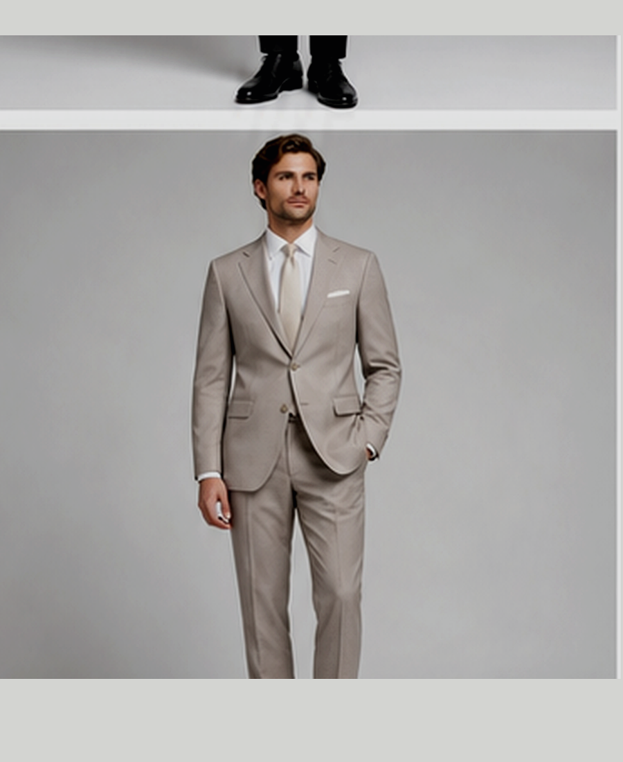 Model wearing Wedding Suit Executive