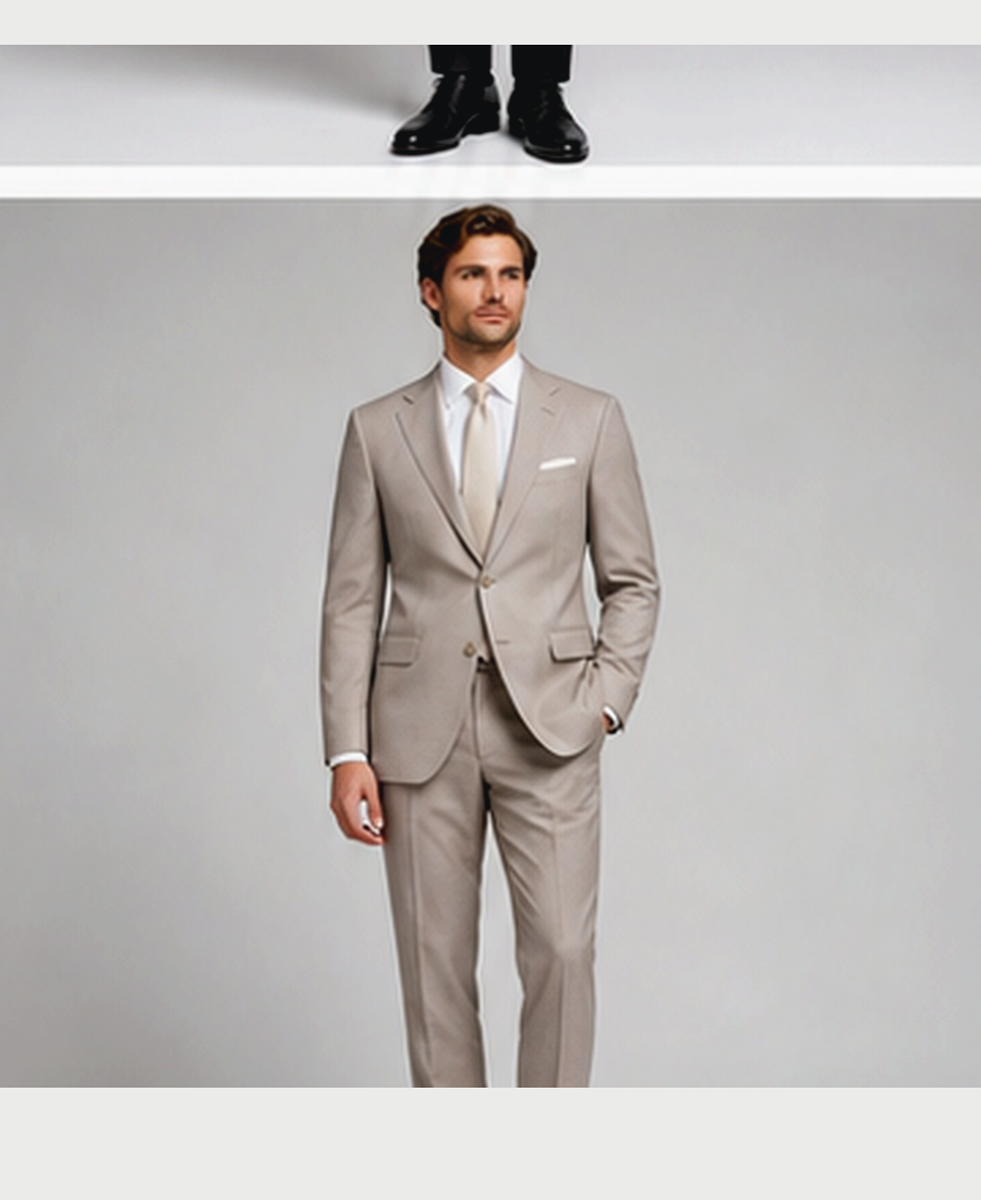 Model wearing Wedding Suit Modern Fit