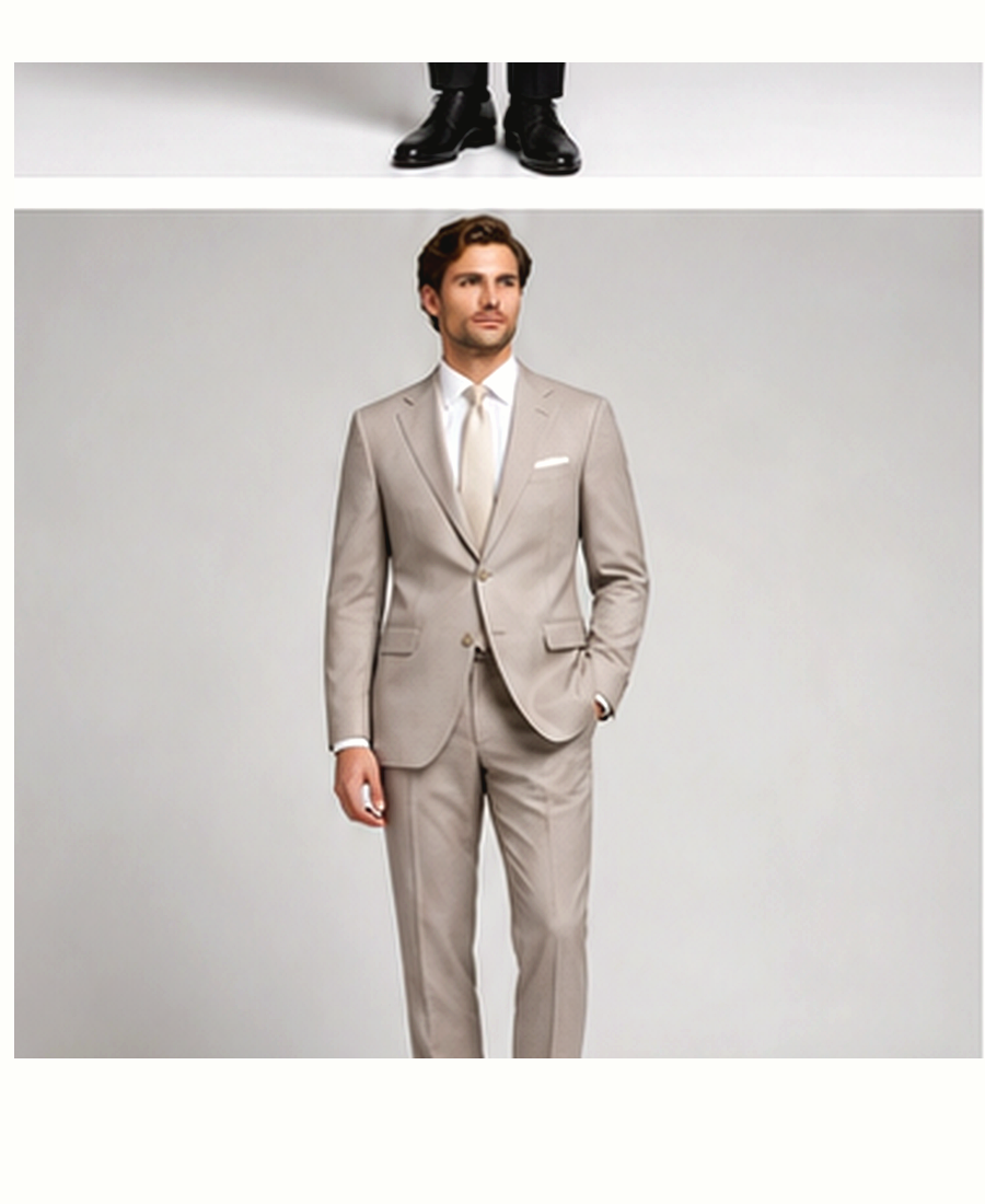 Model wearing Wedding Suit Tailored Fit