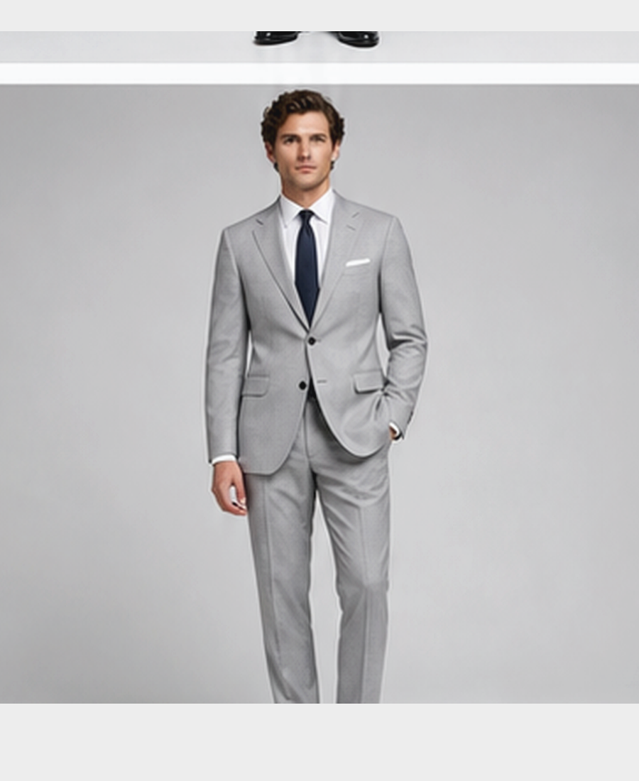 Model wearing Wrinkle-Free Suit Slim Fit