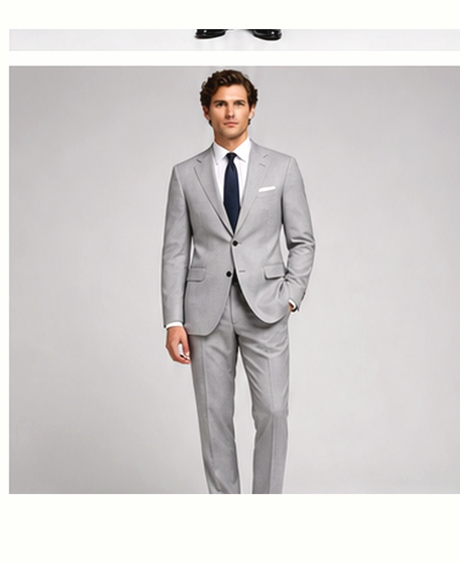 Model wearing Wrinkle-Free Suit Tailored Fit
